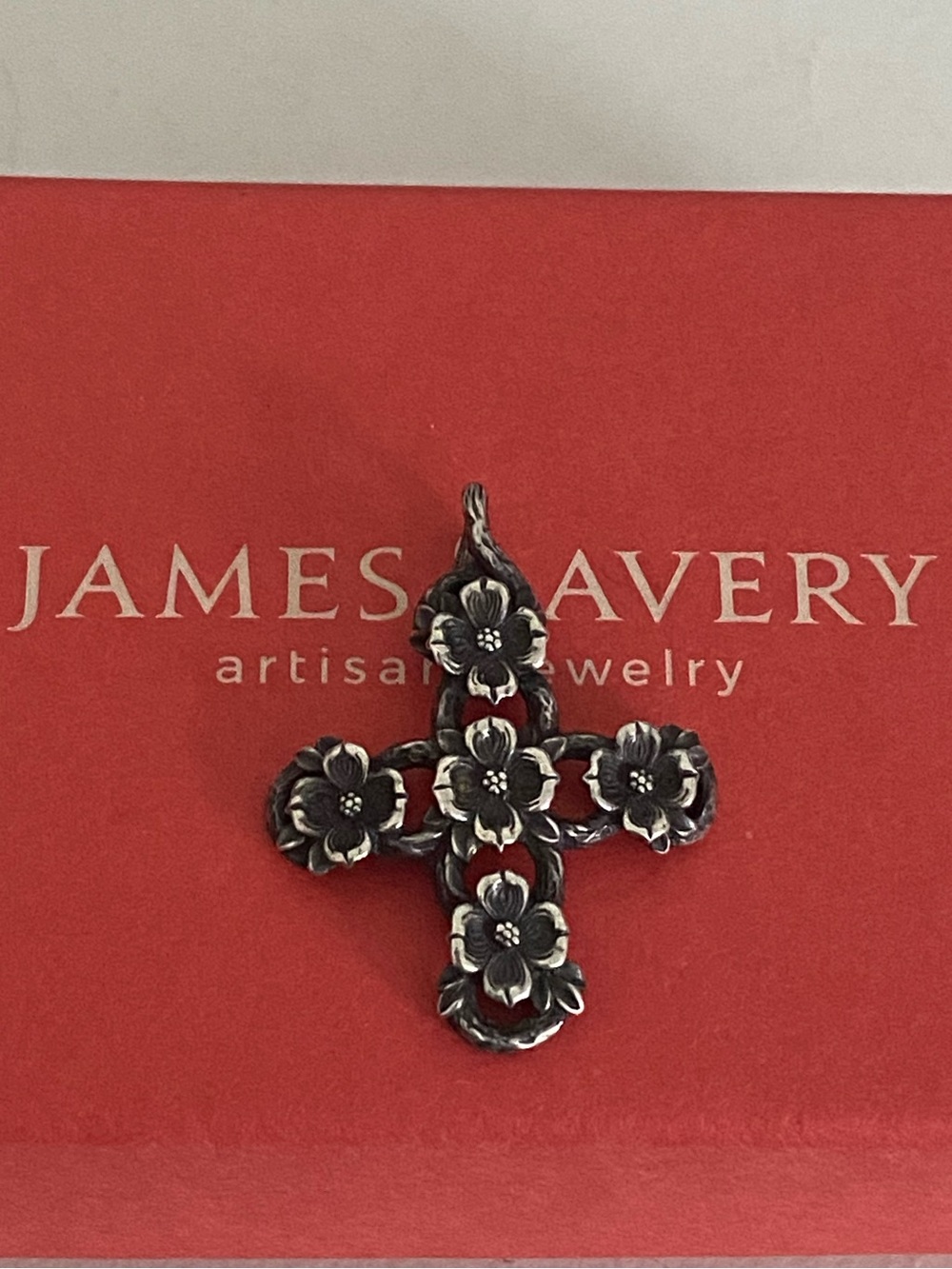 James Avery Retired Dogwood Floral Cross
